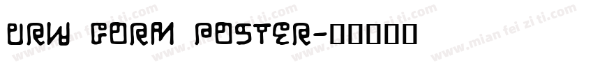 URW Form Poster字体转换